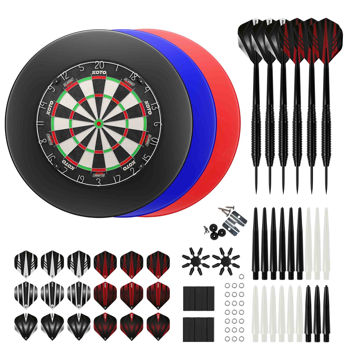 KOTO King Classic 360 Edition + Surround + Kit d'accessoires KOTO Steeltip 90 pièces - Dartset